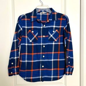 Land’s End Boys Long Sleeves Flannel Shirt Size Medium (10-12)